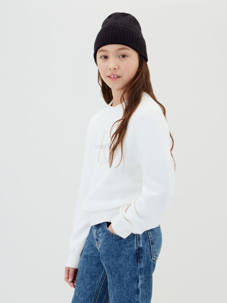 Black Kids' Ribbed Beanie  Kids Unisex