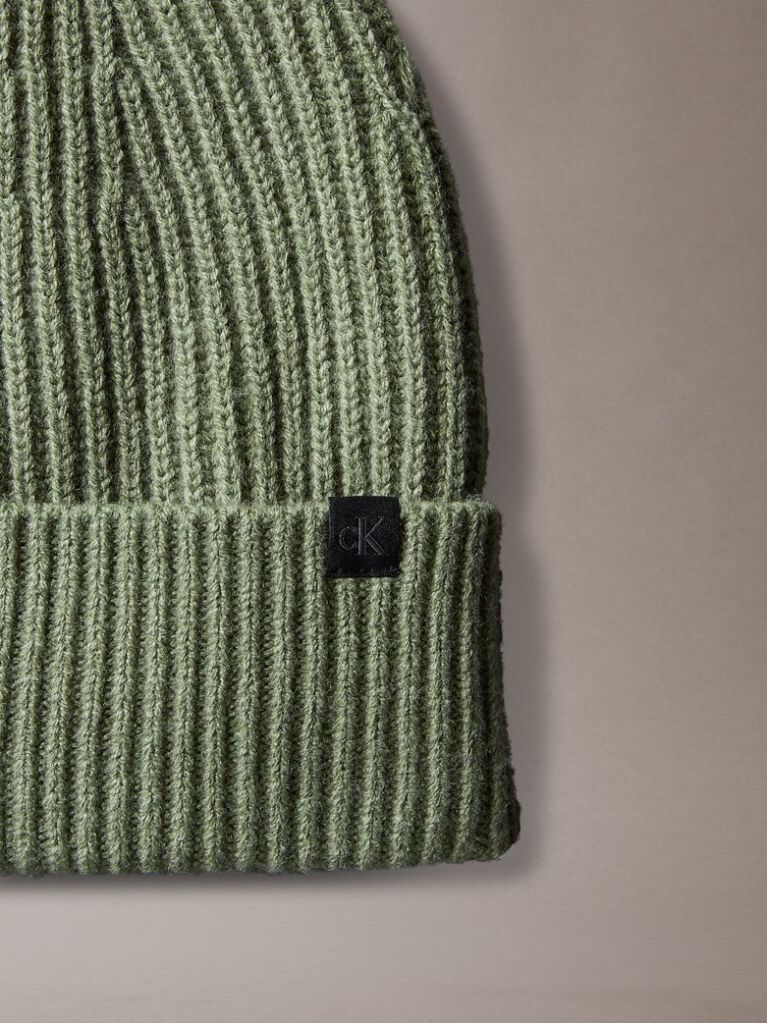 Green Kids' Ribbed Beanie  Kids Unisex