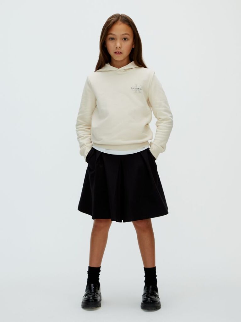Beige Kids' Relaxed Hoodie  Kids Unisex