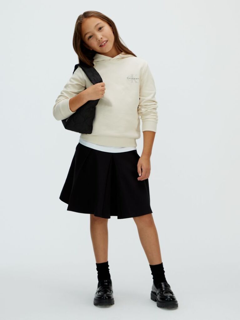Beige Kids' Relaxed Hoodie  Kids Unisex