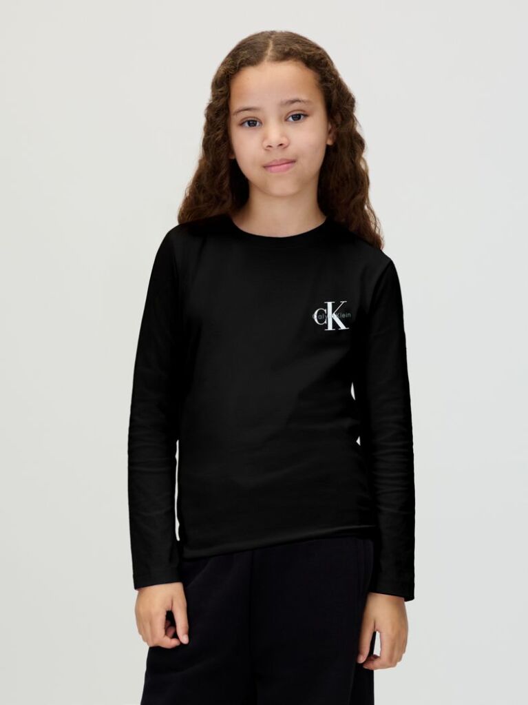 Black Kids' Long Sleeve T-shirt  Kids Unisex