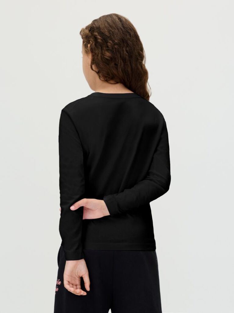 Black Kids' Long Sleeve T-shirt  Kids Unisex
