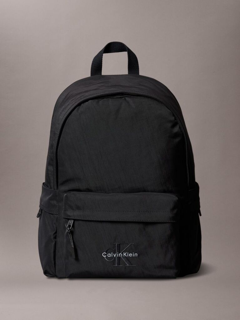 Black Kids' Nylon Backpack  Kids Unisex