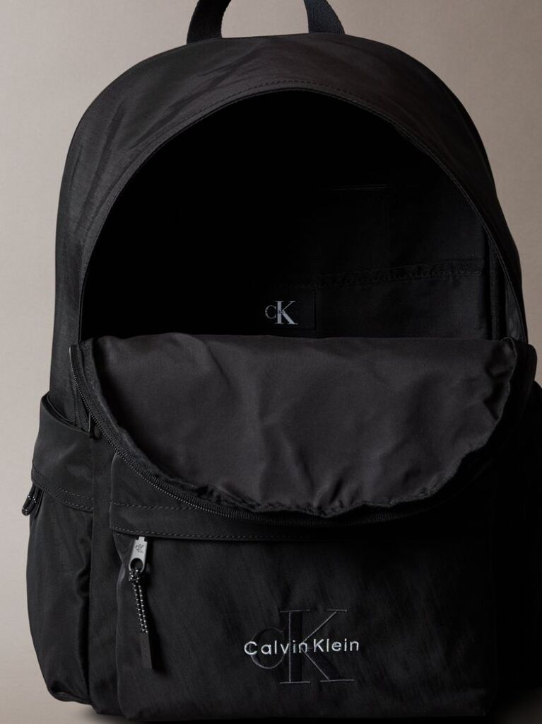 Black Kids' Nylon Backpack  Kids Unisex