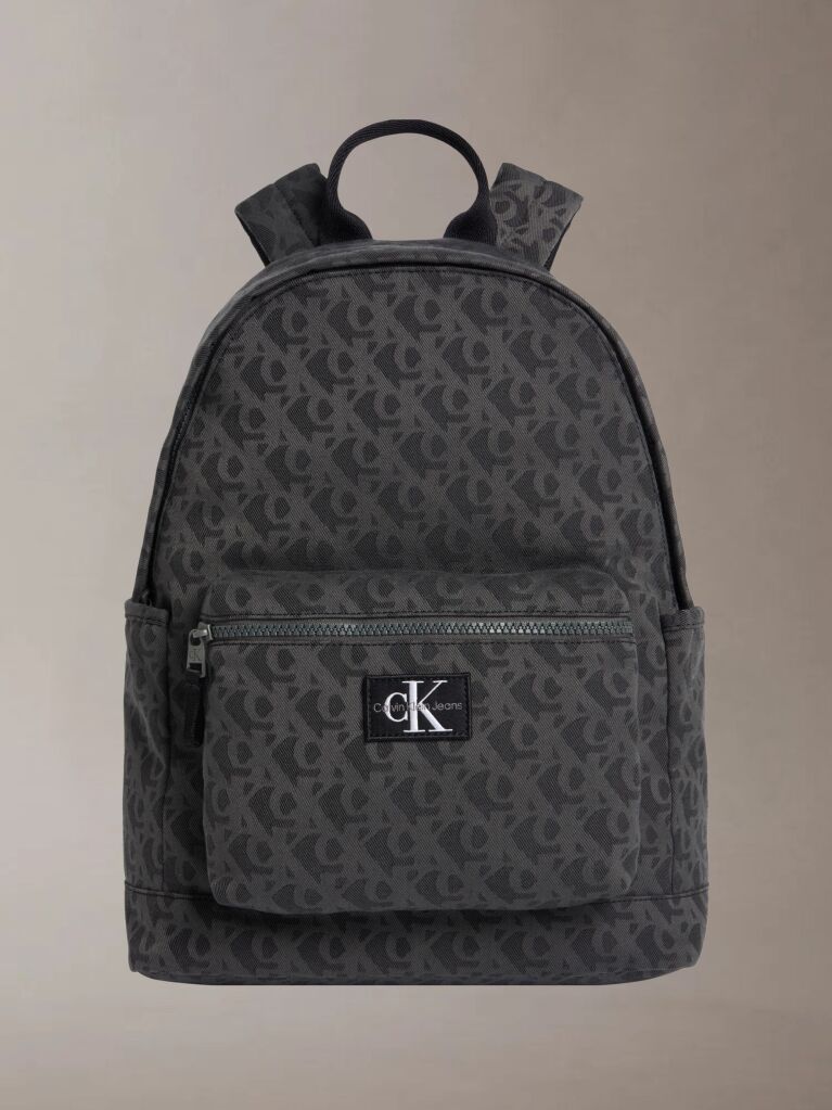 Black Kids' Monogram Logo Backpack  Kids Unisex