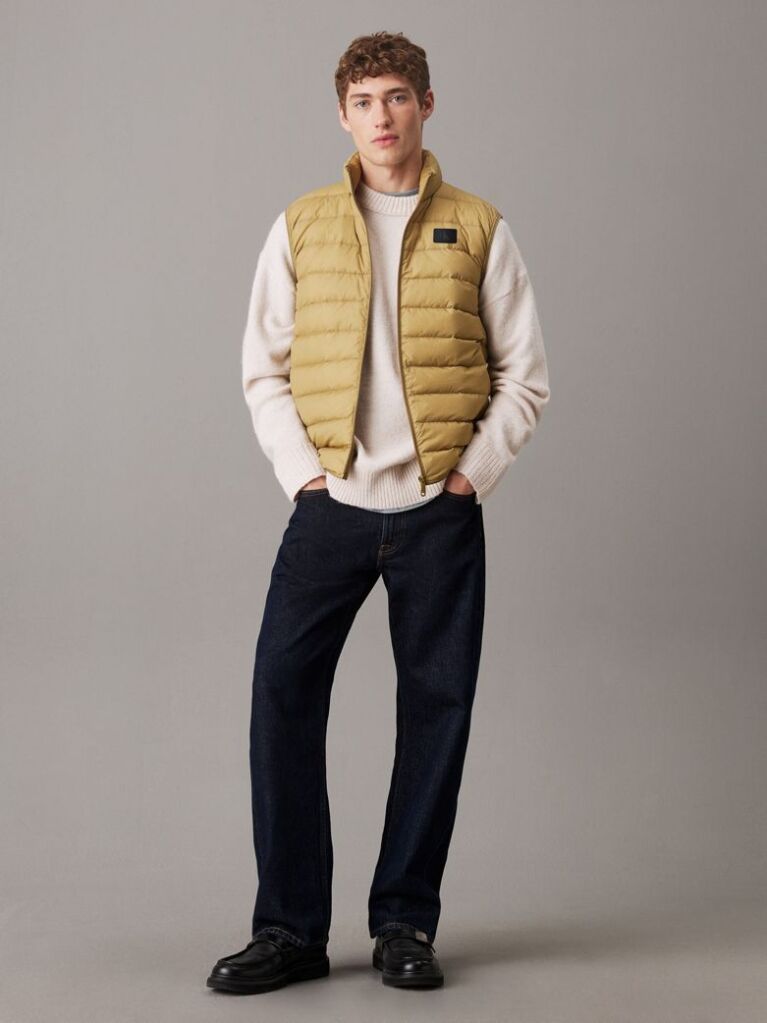 Green Lightweight Down Puffer Gilet  Men
