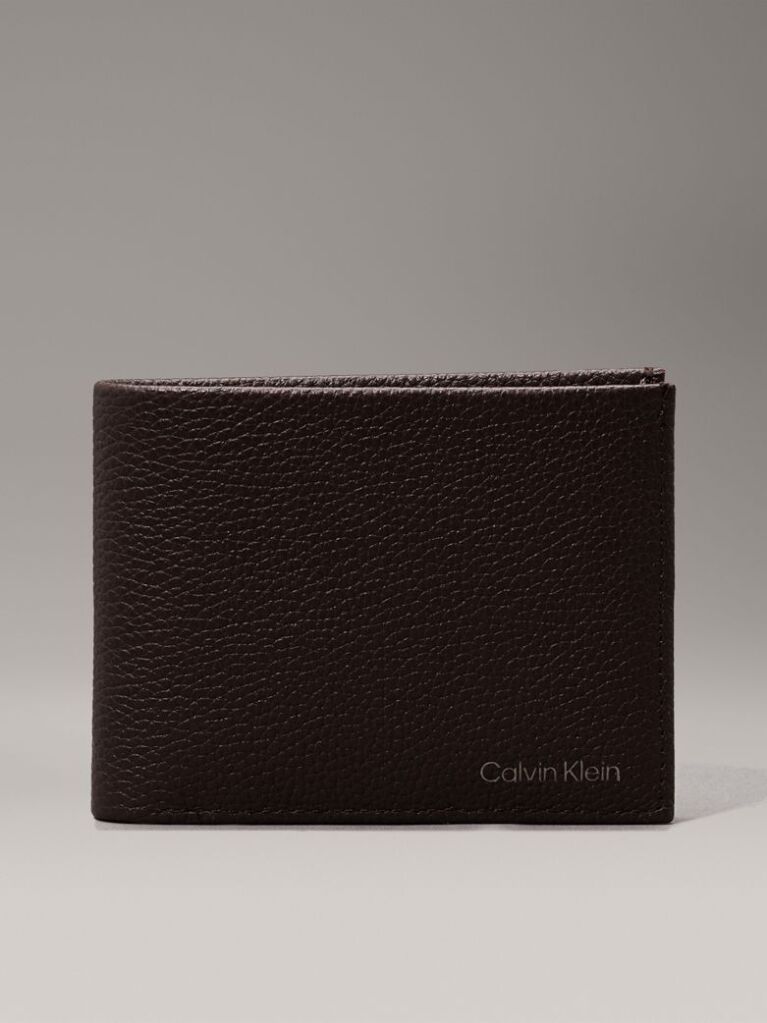 Brown Leather RFID Billfold Wallet  Men