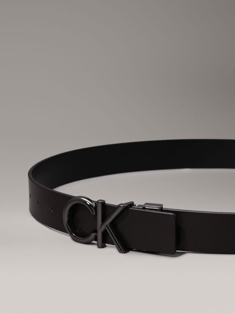 Black Reversible Leather Belt  Men