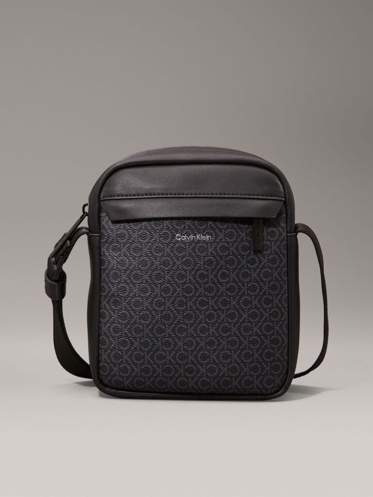 Black Logo Reporter Bag  Men