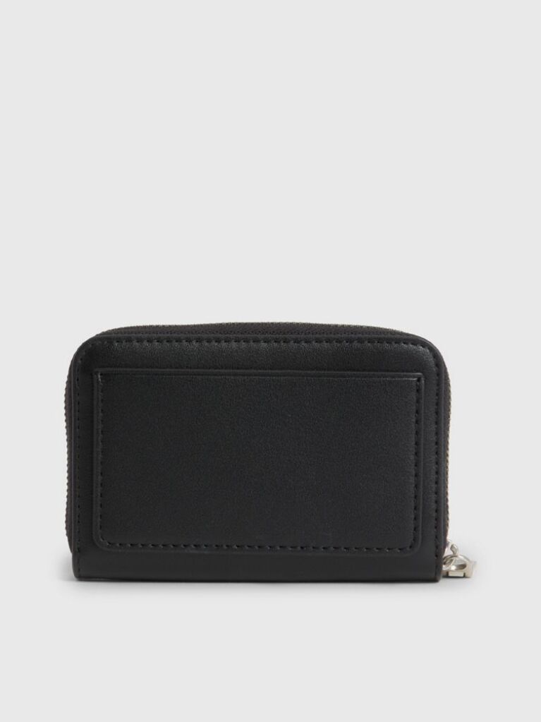 Black Logo Zip Around Wallet  Women