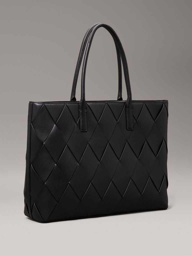 Black Woven Tote Bag  Women