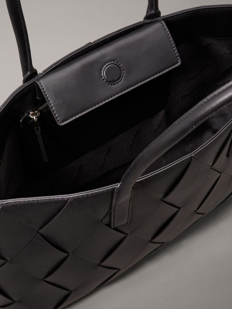 Black Woven Tote Bag  Women