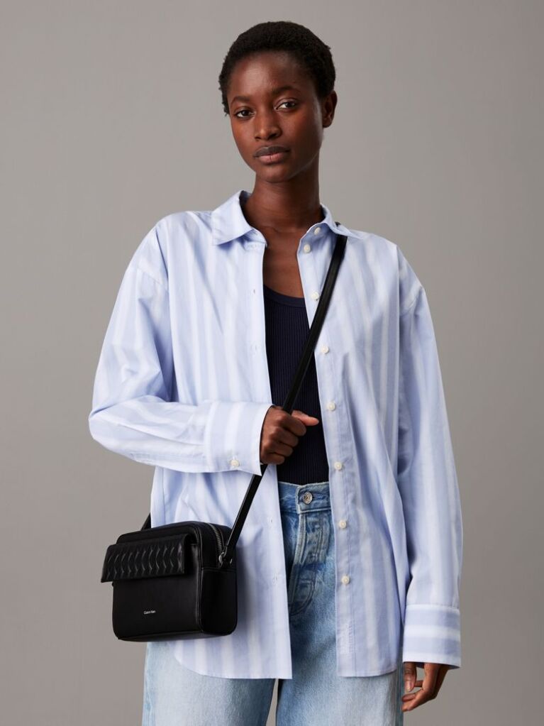 Black Quilted Crossbody Camera Bag  Women