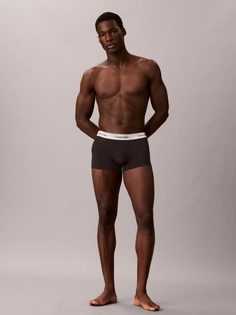 Black 3 Pack Trunks - Icon Cotton Stretch  Men