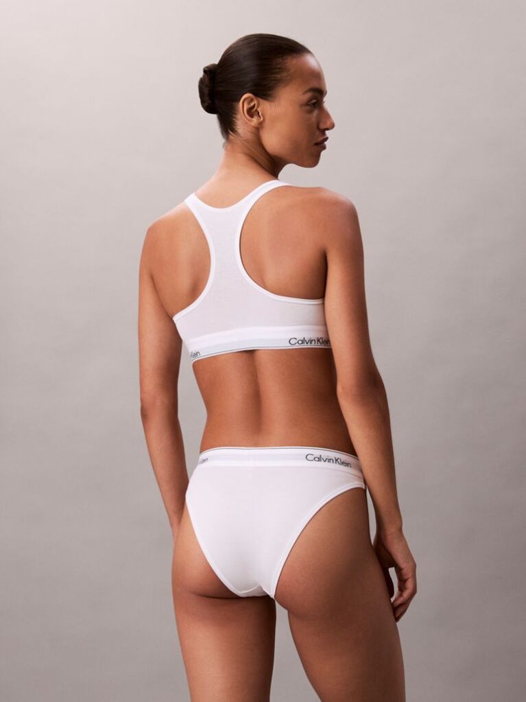 White Unlined Bralette - Icon Cotton Modal  Women