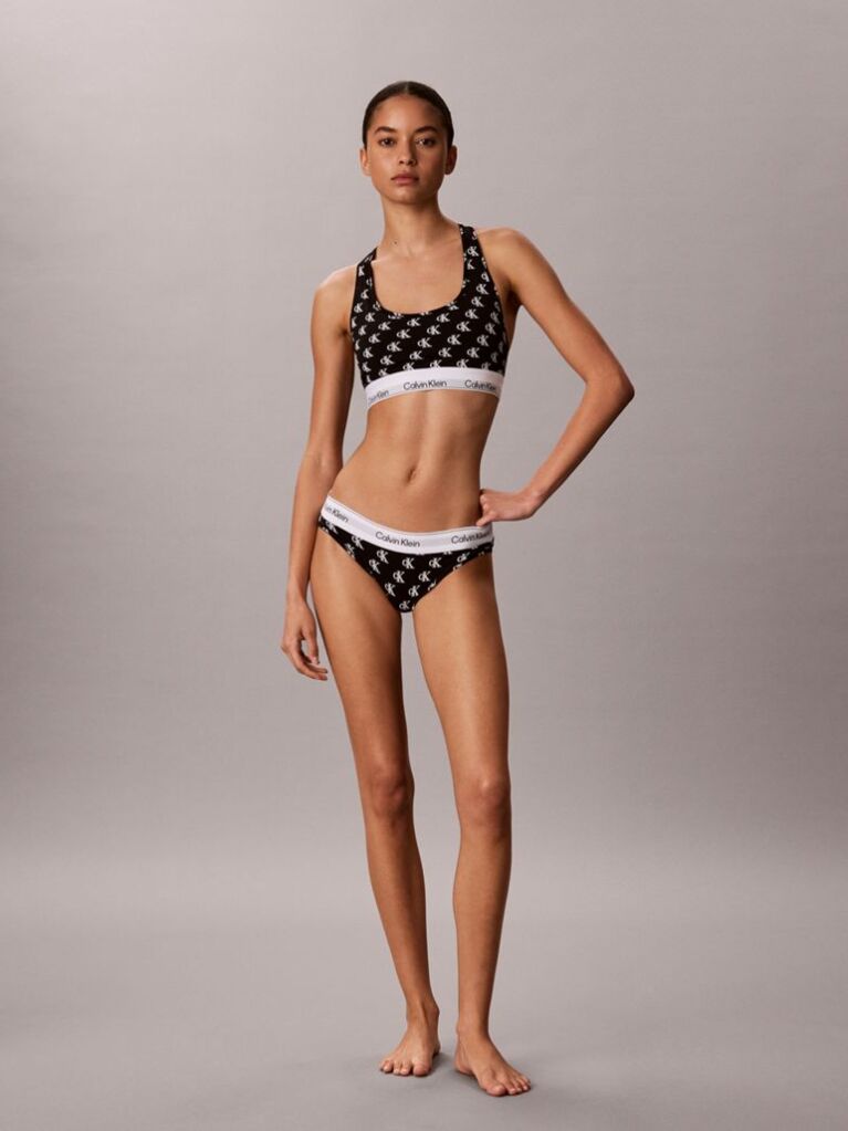 Black Unlined Bralette - Icon Cotton Modal  Women