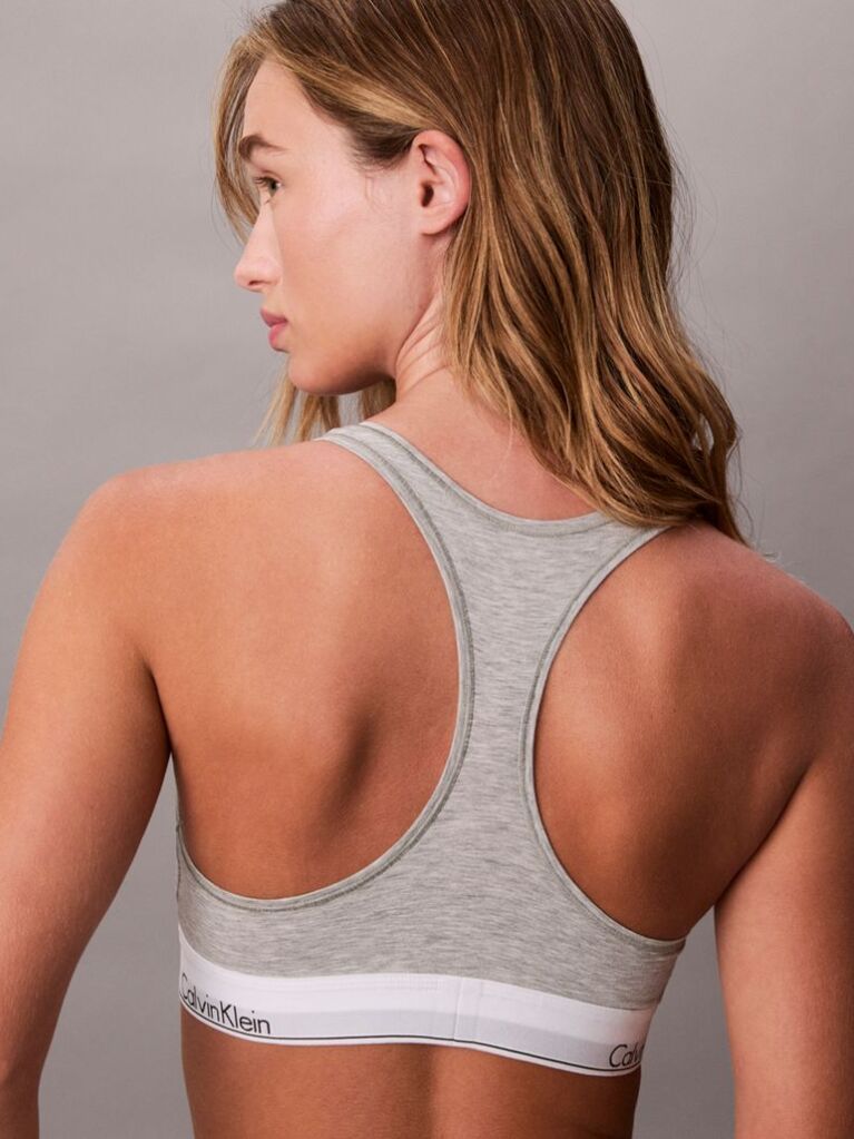 Grey Unlined Bralette - Icon Cotton Modal  Women
