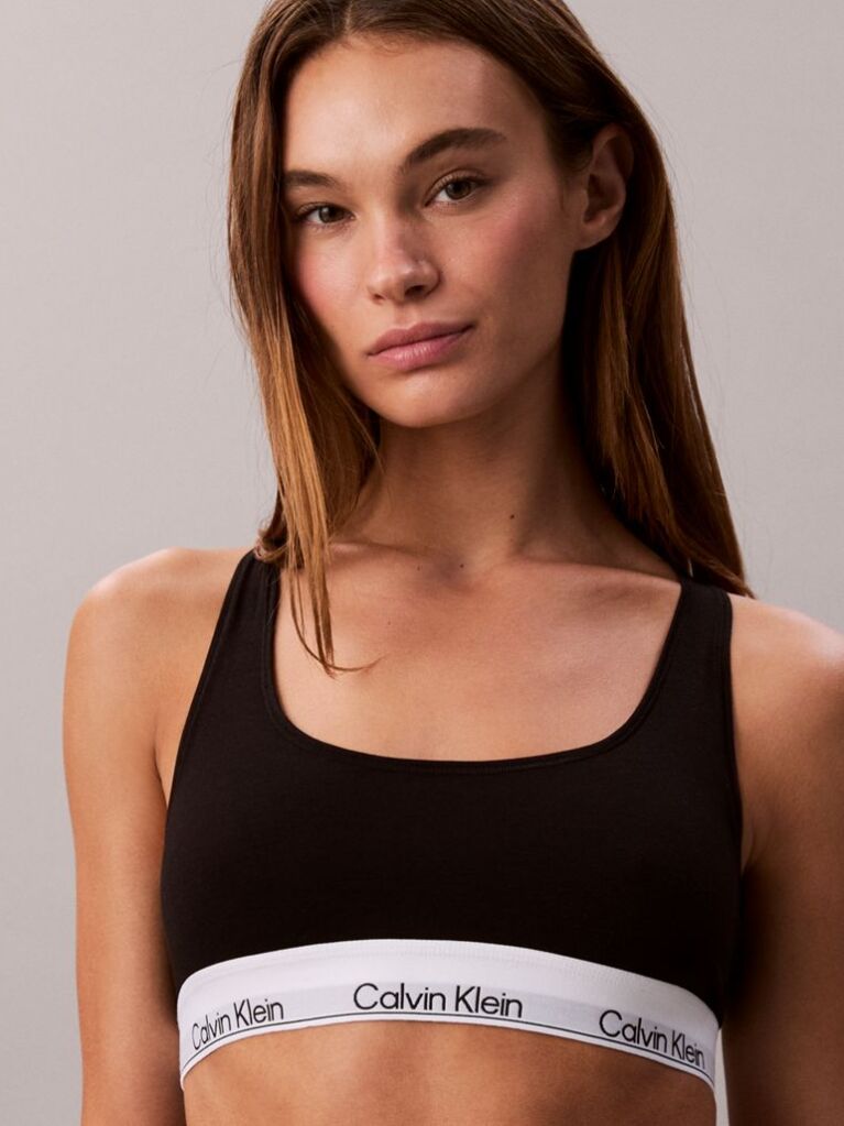 Black Unlined Bralette - Icon Cotton Modal  Women
