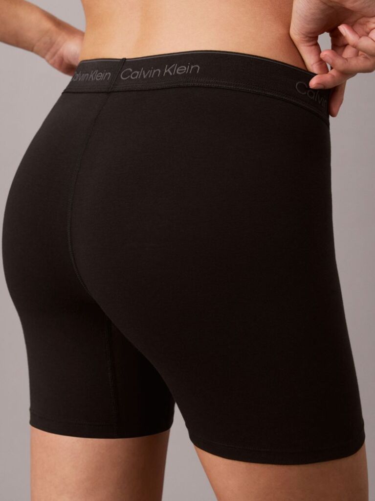 Black Boxer Briefs - Icon Cotton Modal Metallic  Women