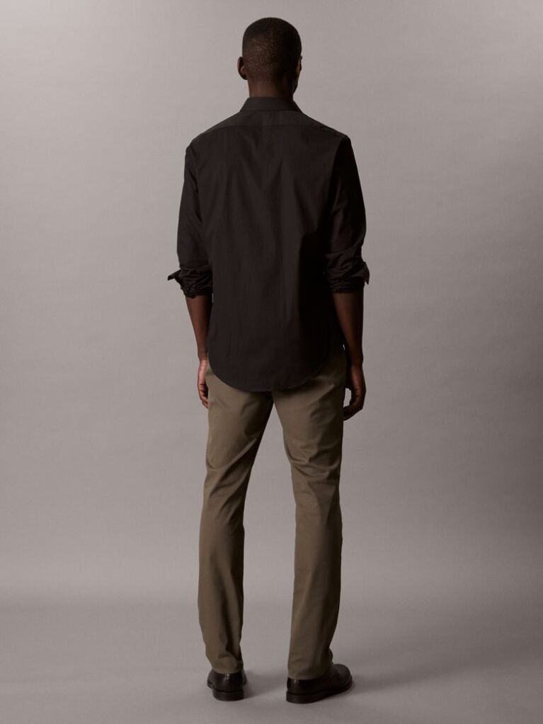 Black Regular Fit Essential Poplin Shirt  Men