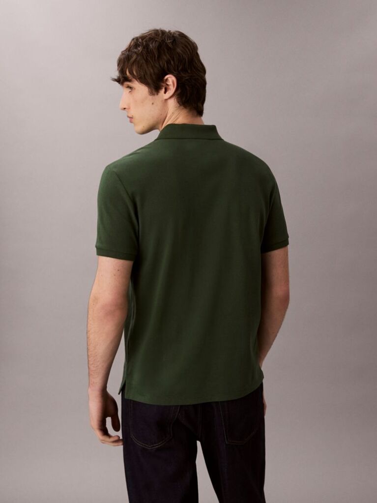 Green Cotton Piqué Polo Shirt  Men