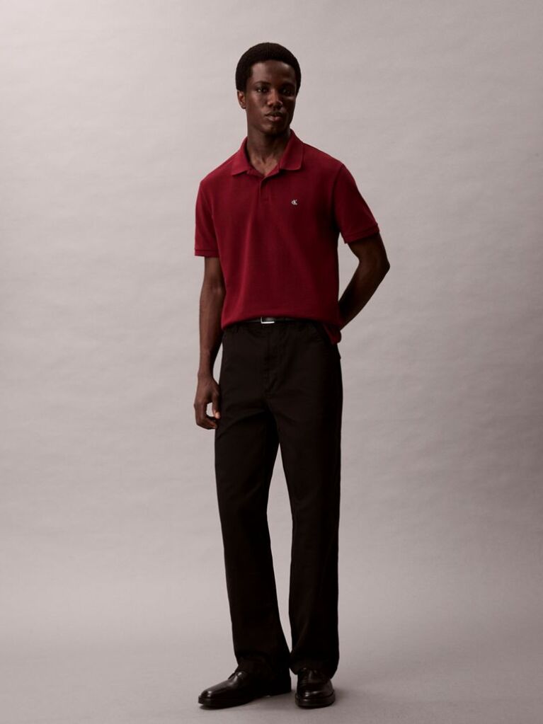 Red Cotton Piqué Polo Shirt  Men