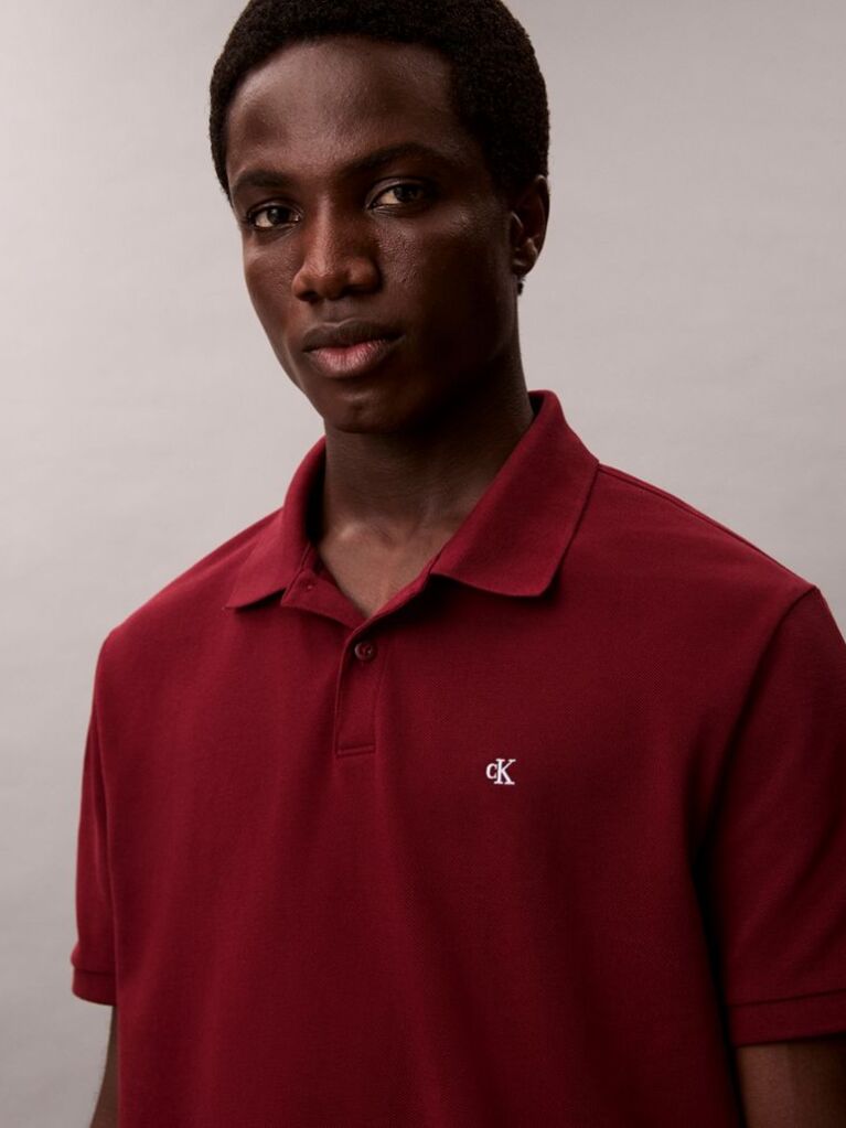 Red Cotton Piqué Polo Shirt  Men