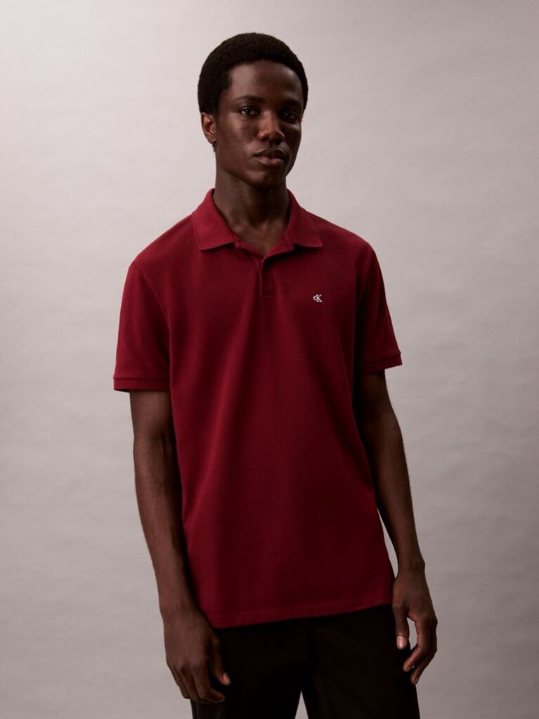 Red Cotton Piqué Polo Shirt  Men