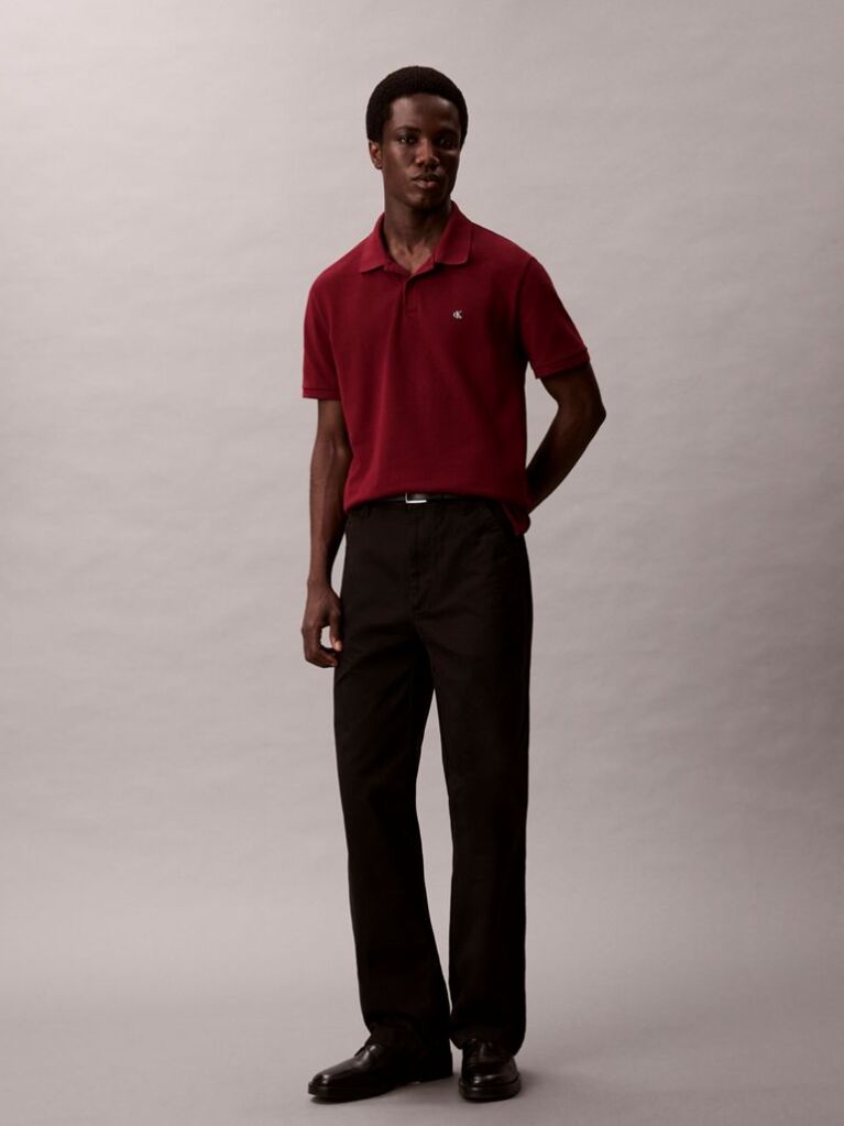 Red Cotton Piqué Polo Shirt  Men