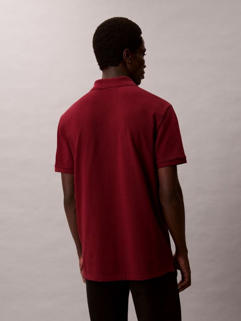 Red Cotton Piqué Polo Shirt  Men