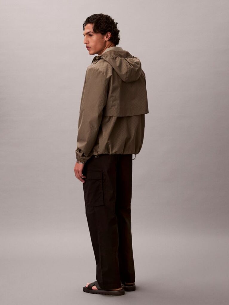 Black Cotton Stretch Straight Fit Cargo Trousers  Men
