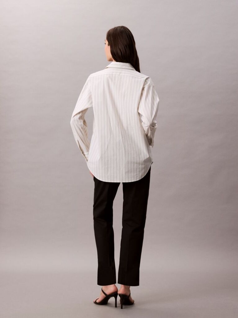 Black Cotton Stretch Straight Fit Chino Pants  Women
