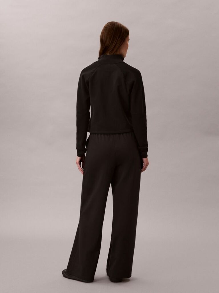 Black Ponte Logo Waistband Trousers  Women