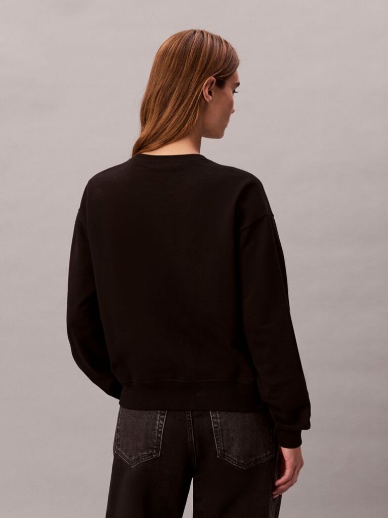 Black Relaxed Monogram Sweatshirt  Women