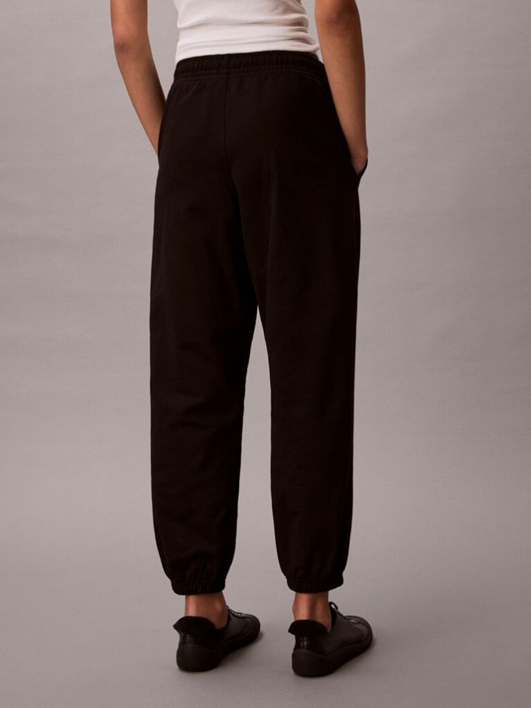 Black Cotton Terry Monogram Joggers  Women
