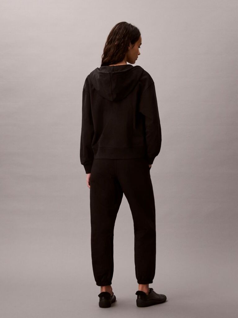 Black Cotton Terry Monogram Joggers  Women