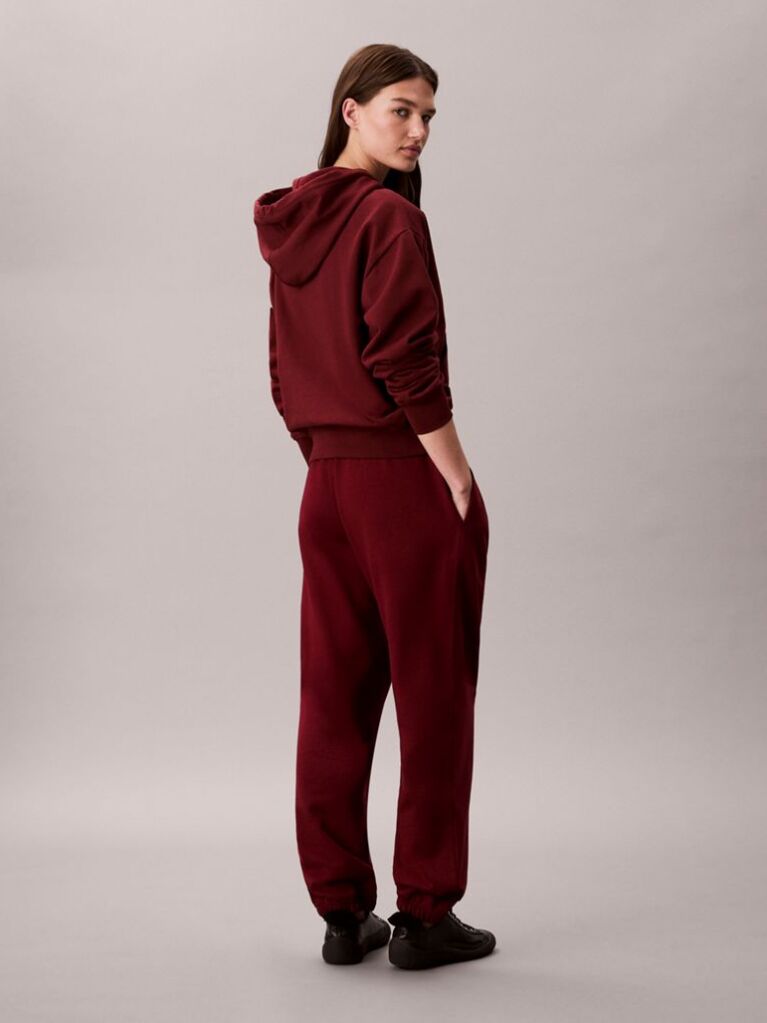 Red Cotton Terry Monogram Joggers  Women