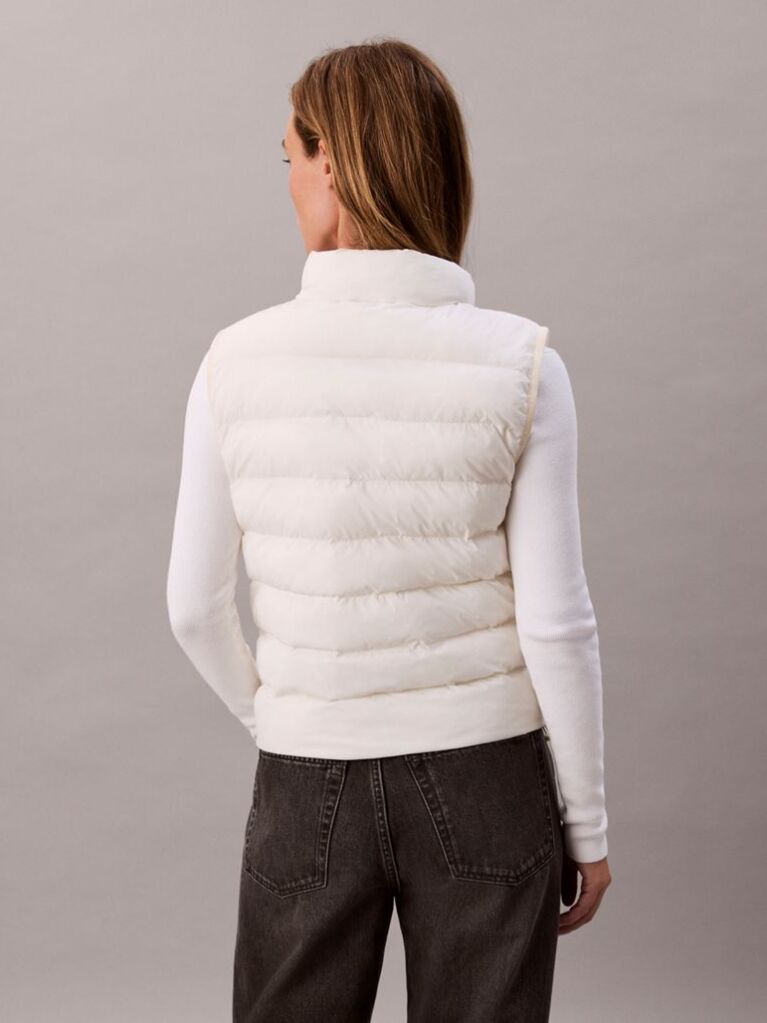 White Lightweight Quilted Vest  Women