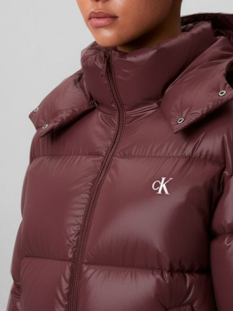 Red Short Down Puffer Jacket  Women