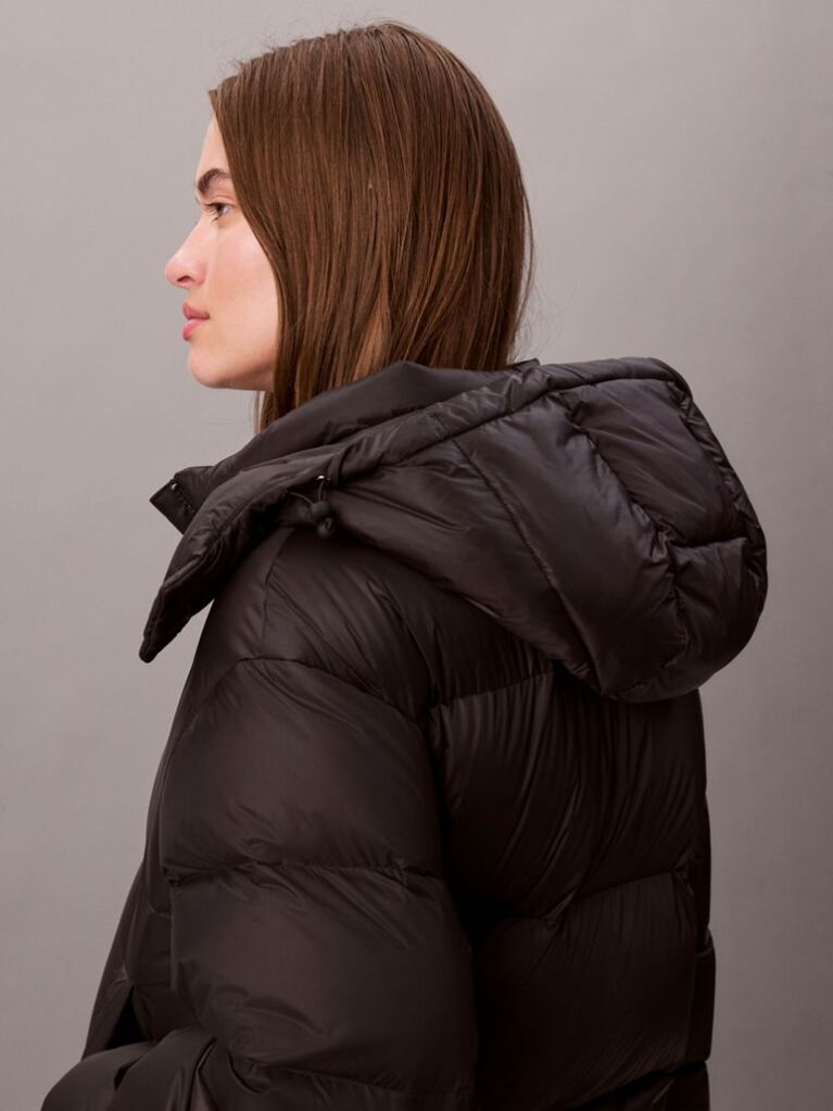 Black Short Down Puffer Jacket  Women