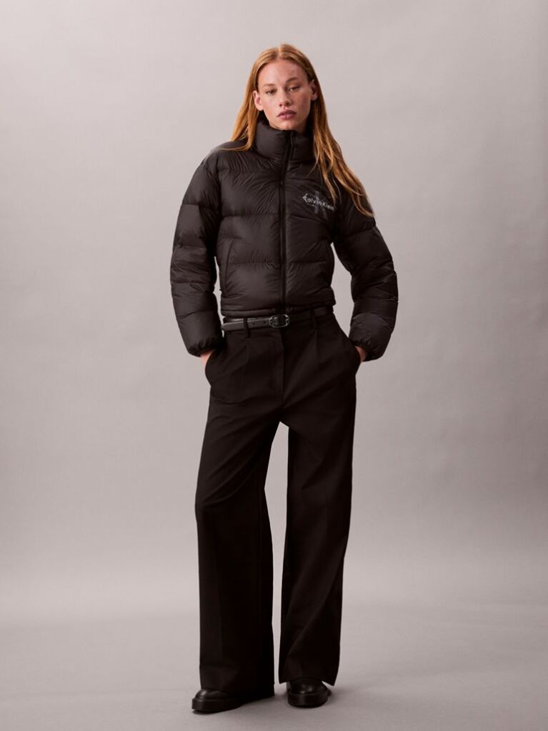 Black Monogram Down Puffer Jacket  Women