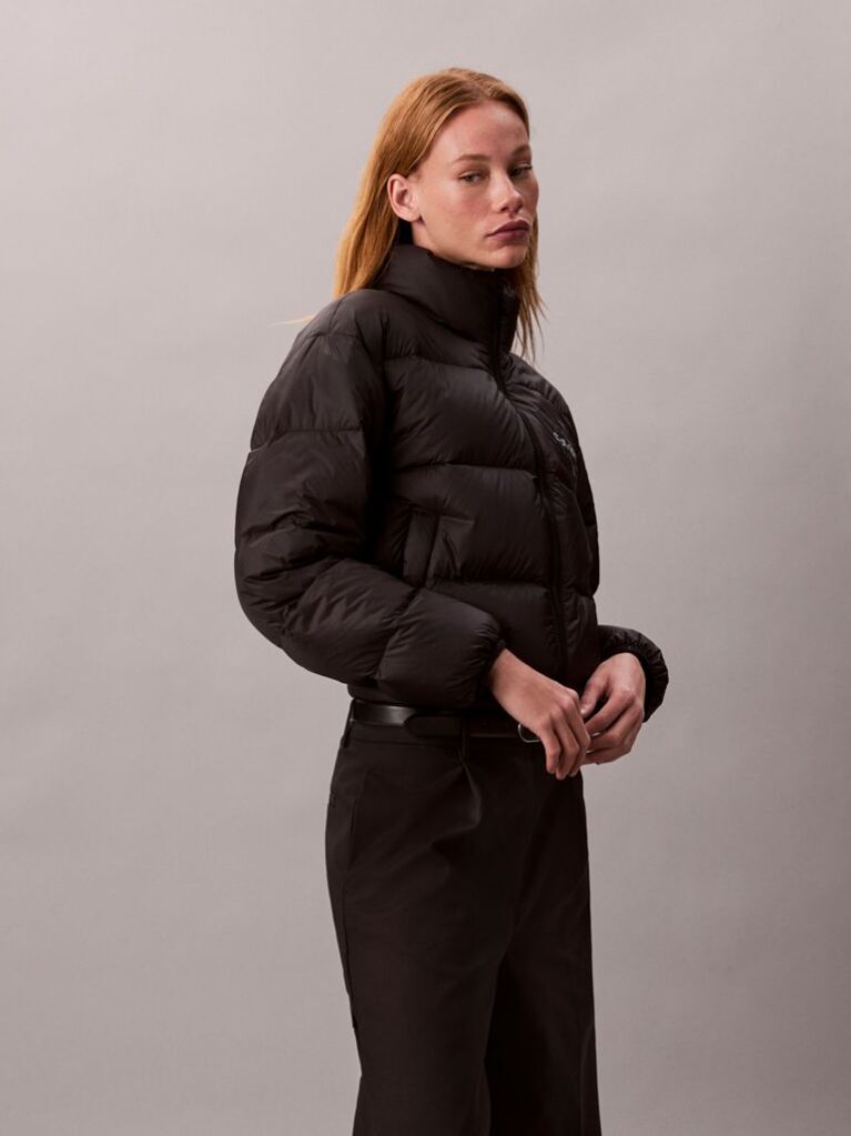 Black Monogram Down Puffer Jacket  Women