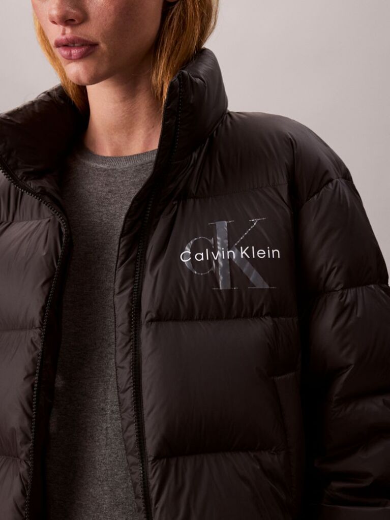 Black Monogram Down Puffer Jacket  Women