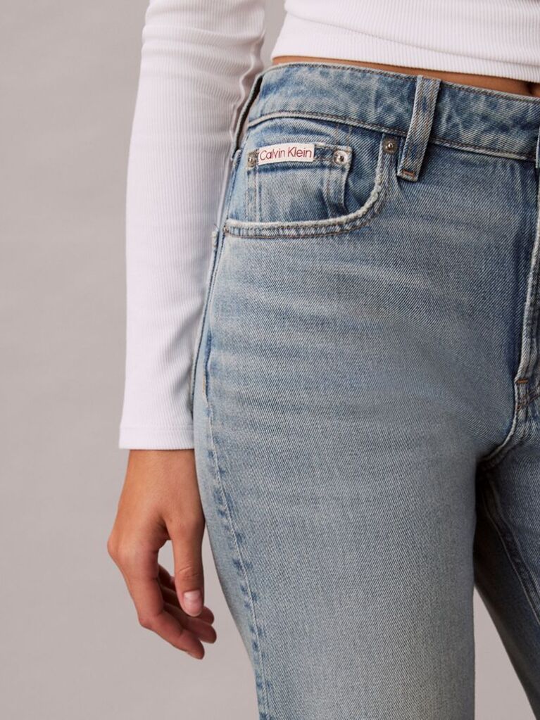 Denim High Rise Straight Jeans  Women
