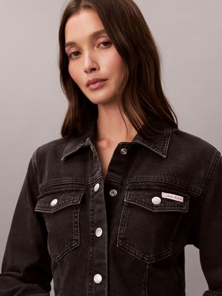 Black Denim Shirt Dress  Women