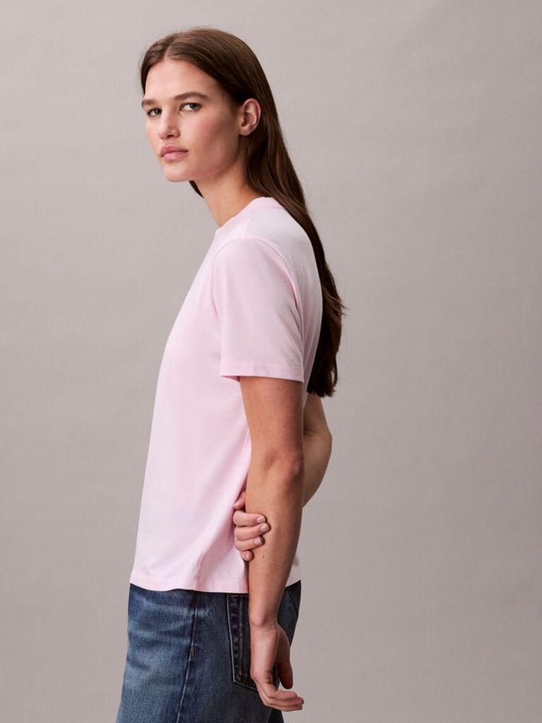 Pink Classic Foil Logo T-Shirt  Women