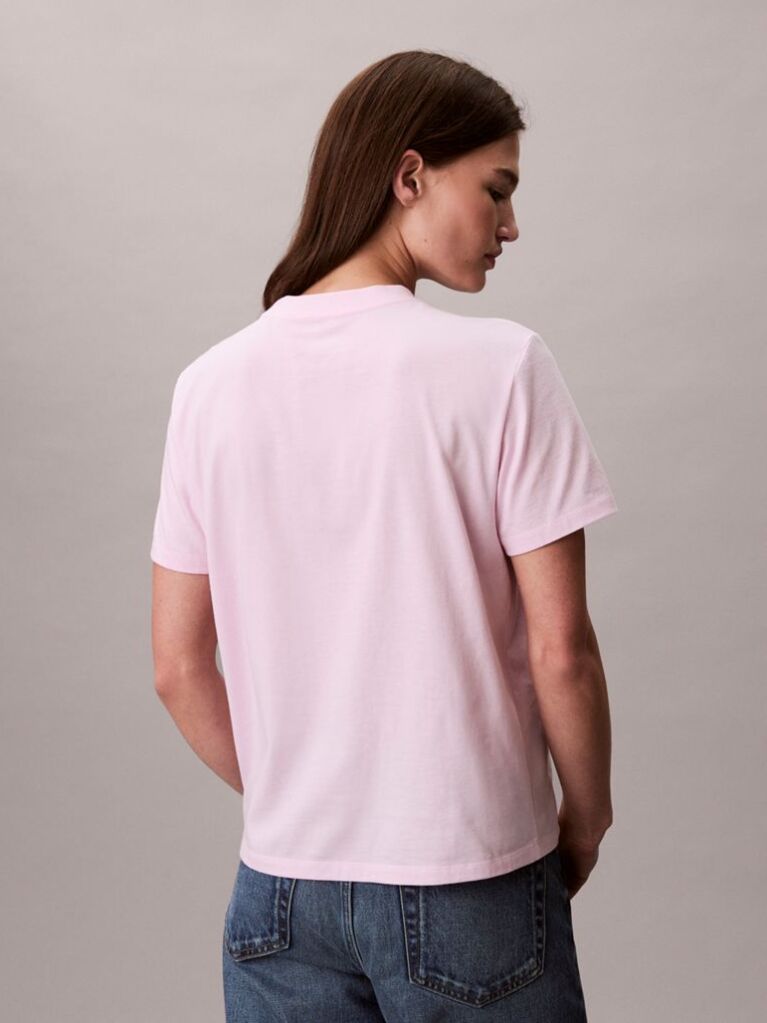 Pink Classic Foil Logo T-Shirt  Women