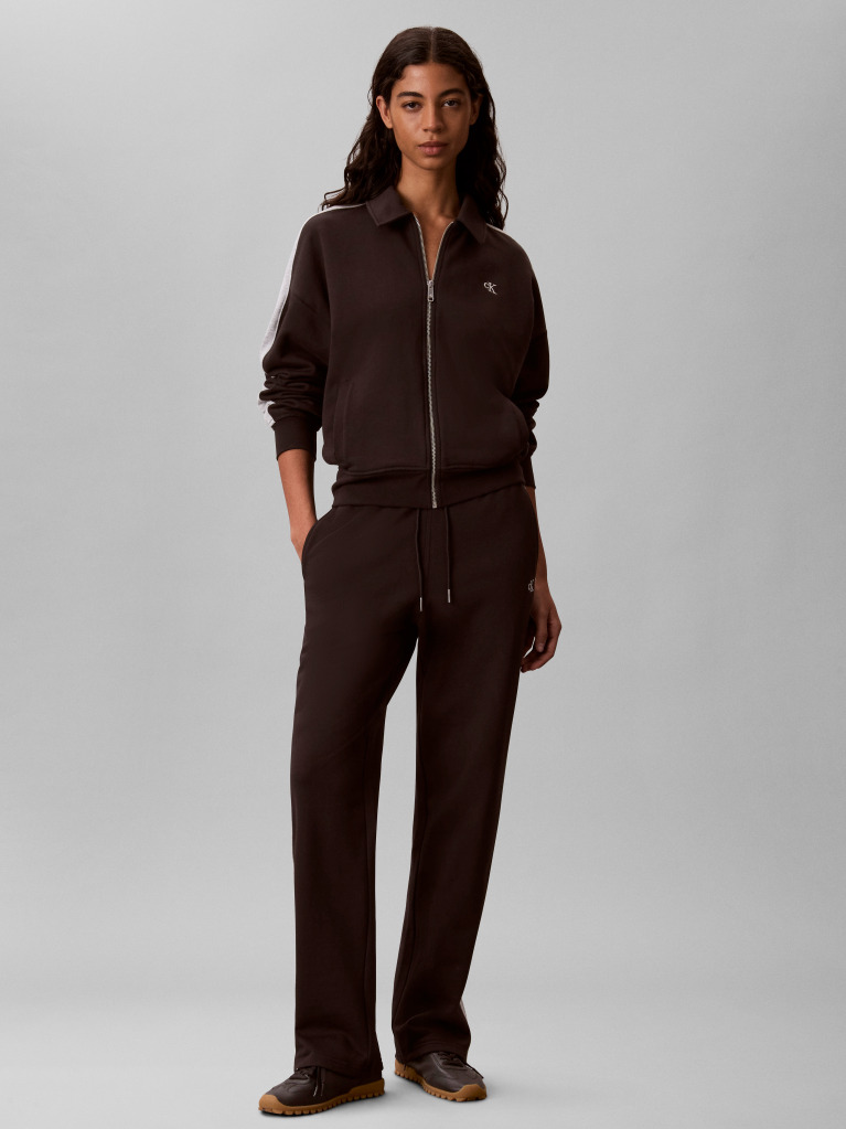 Black Colour-Blocked Terry Drawstring Joggers  Women