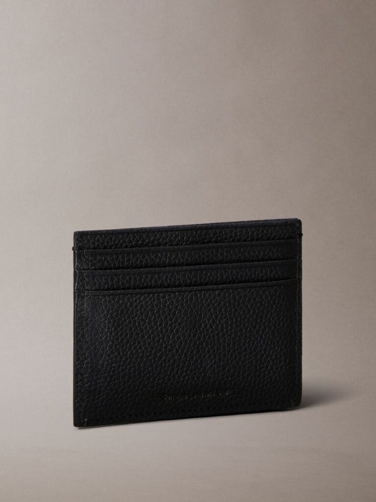 Black Foil Embossed Logo Card Case  Men