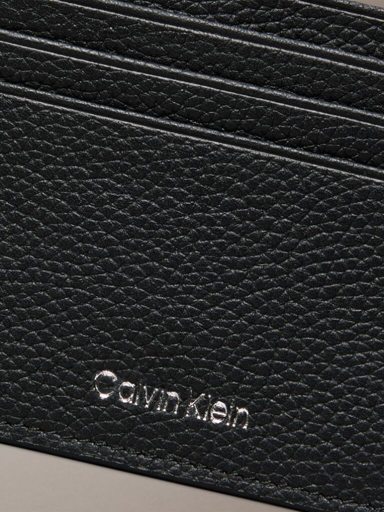 Black Foil Embossed Logo Card Case  Men